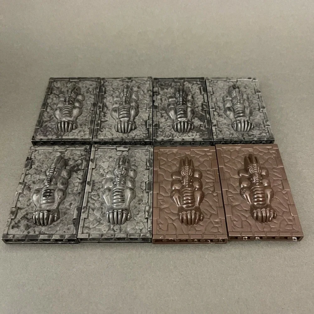 Mega Blok Bloks AS0988943 Brown Gray Replacement Add-on Parts‎ Lot of 8